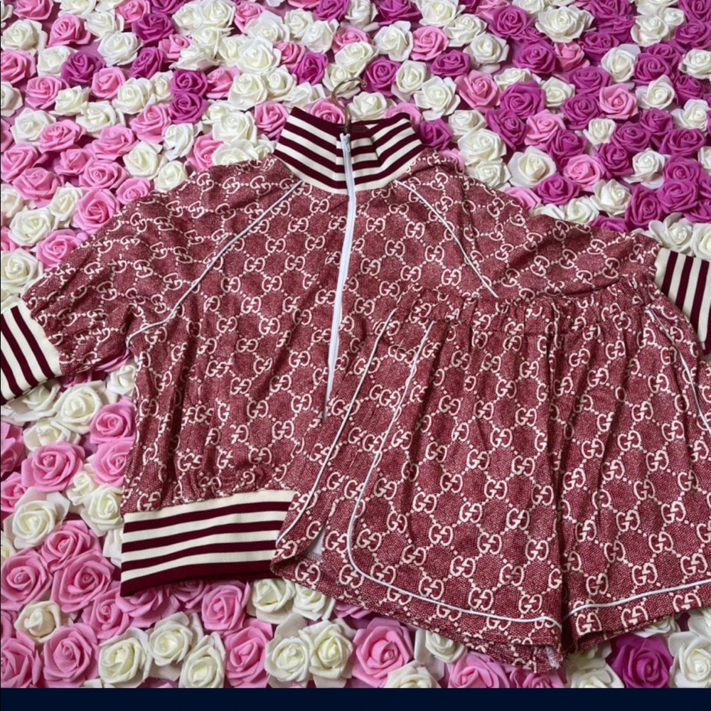 Gucci pattern track suit